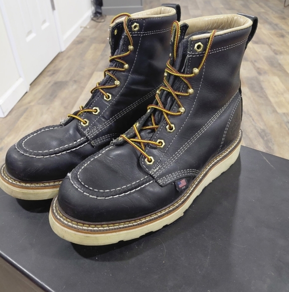thorogood Other - Thorogood Navy Leather American Heritage 6" work Boots Soft Toe Size 9.5 9 1/2